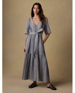 Faherty Dune Cotton Gauze Marina Dress - Natural