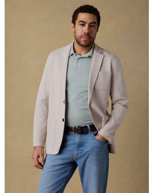 Faherty Inlet Knit Tweed Blazer - Natural