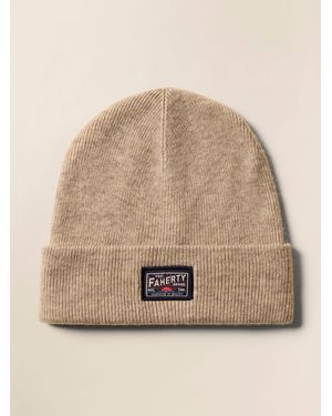 Faherty Logo Beanie - Natural