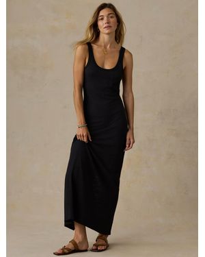 Faherty Sunwashed Organic Pocket Tank Dress - Natural