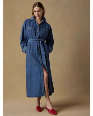 Faherty Sunfair Denim Cleo Shirtdress - Blue