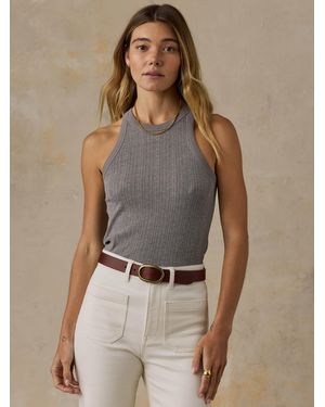 Faherty Paradise Pointelle Tank - Black