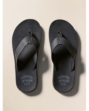 Faherty X Reef Ojai Flip Flop Shoes - Black