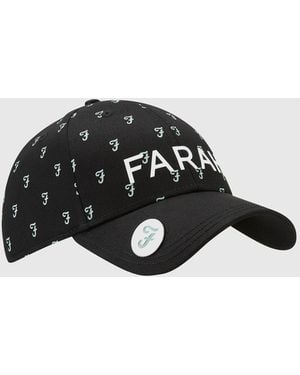 Farah Reese Allover Print Six Panel Golf Cap - Black