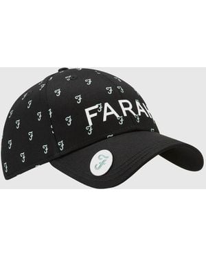 Farah Reese Allover Print Six Panel Golf Cap - Black
