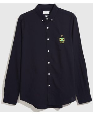Farah X Jamaican Rugby Brewer Rugby Oxford Shirt - Blue