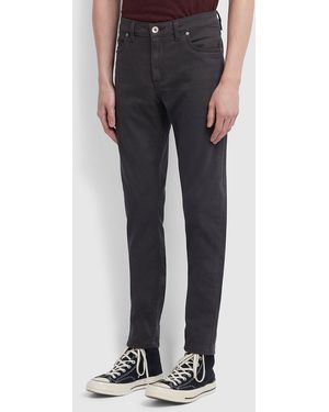 Farah Drake Slim Fit Cotton Twill Trousers - Grey