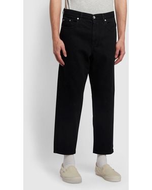 Farah Hawtin Cropped Denim Jeans - Black