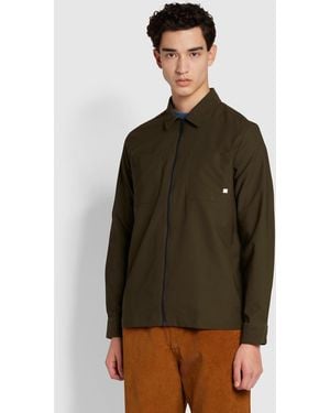 Farah Stenmark Relaxed Fit Long Sleeve Overshirt - Green