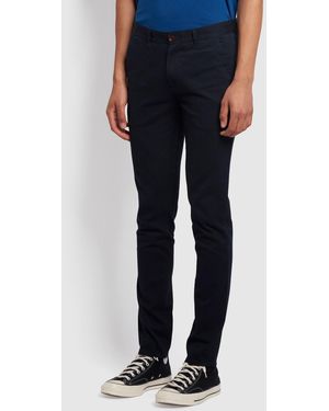 Farah Endmore Skinny Fit Organic Cotton Twill Chinos - Blue