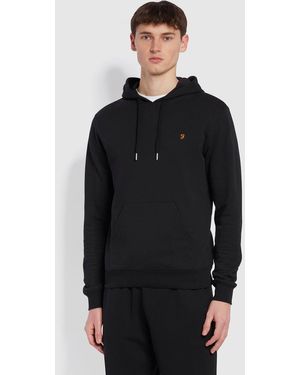 Farah Zain Slim Fit Organic Cotton Hoodie - Black