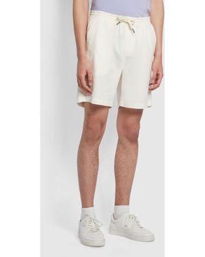 Farah Redwald Linen Drawstring Shorts - Natural