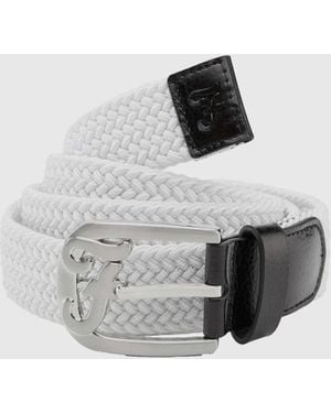 Farah Sadun Woven Golf Belt - White