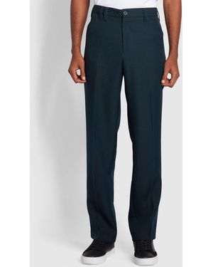 Farah Ladbroke Hopsack Trousers - Blue