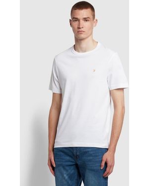 Farah Danny Regular Fit Organic Cotton T-Shirt - White