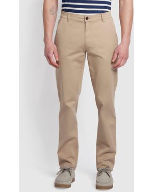 Farah Lawson Regular Fit Twill Chinos - Natural
