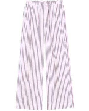 By Malene Birger Cabello Striped Trousers - White