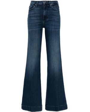 7 For All Mankind Modern Dojo ハイウエスト フレアジーンズ - ブルー