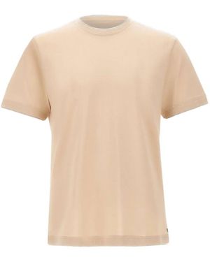 Eleventy Contrast-Trim T-Shirt - Natural