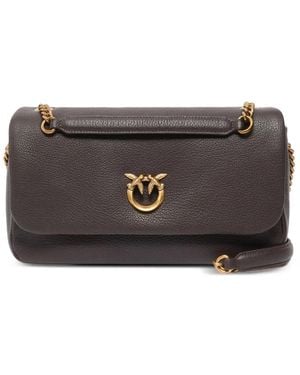 Pinko Shoulder Bag Click Soft Horizontal Chain - Grey