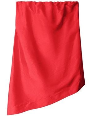 STAUD Georgia Silk Convertible Top - Red