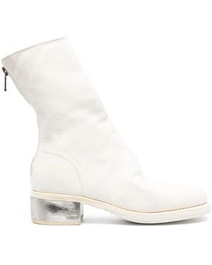 Guidi Stiefel Mit Reißverschluss - Weiß