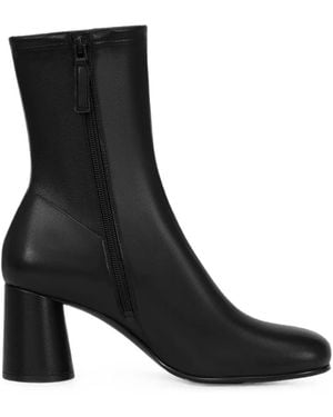 POTAMY Leather Ankle Boots - Black