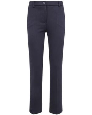 Via Masini 80 Pantalones Con Motivo De Espiga - Azul