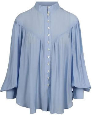 Jovonna London Buttoned Blouse - Blue