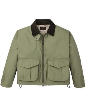 Filson Oversized Flap-Pocket Zip-Up Jacket - Green