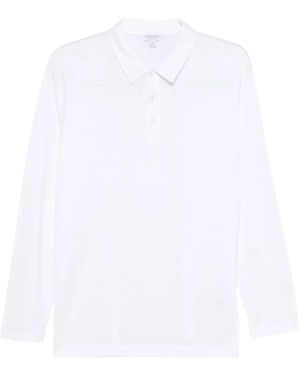 Sunspel Buttoned Polo Shirt - White