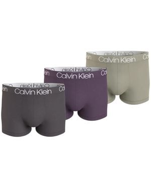 Calvin Klein Logo-Waistband Boxers (Pack Of Three) - Gray