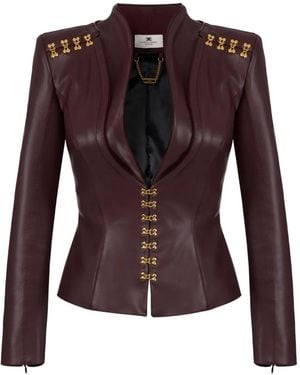 Elisabetta Franchi Gestructureerd Jack - Bruin