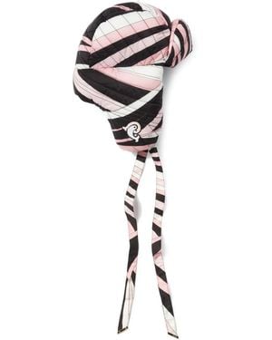 Emilio Pucci Iride-Print Chaptka Hat - Black