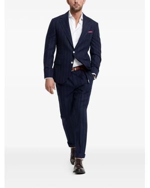 Brunello Cucinelli Completo Gessato - Blu