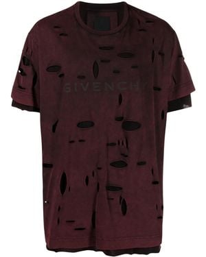 Givenchy Camiseta Con Diseño A Capas - Rojo