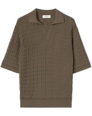 RETORI T-Shirt En Coton Fin À Losanges - Natural