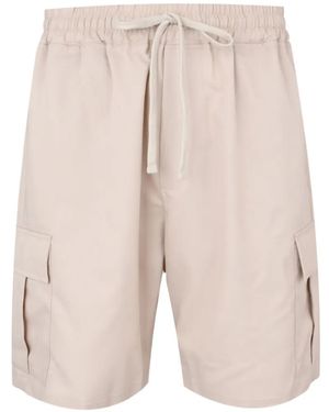 Gaelle Paris Drawstring Cargo Shorts - Natural