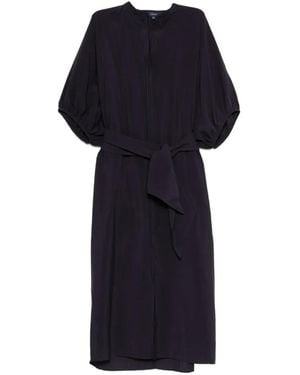 Soeur Belted Short-Sleeved Dress - Blue
