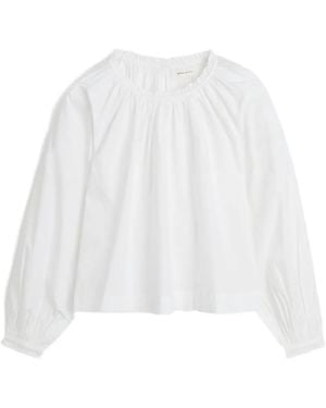 Skall Studio Carrie Ruffle-Trim Blouse - White