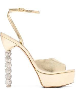 Sophia Webster Effie Crystal-Embellished Platform Sandals - White