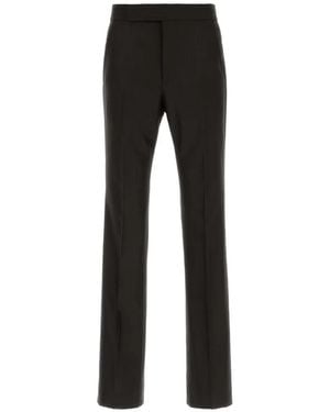Tom Ford Embroidered Twill Pants - Black