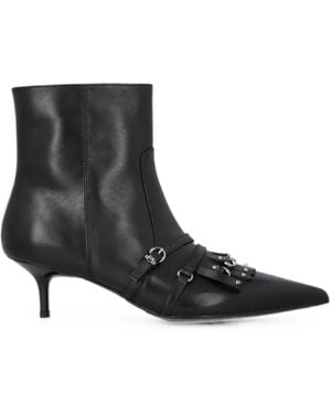 Pinko Stiefeletten Mit Fransen - Schwarz