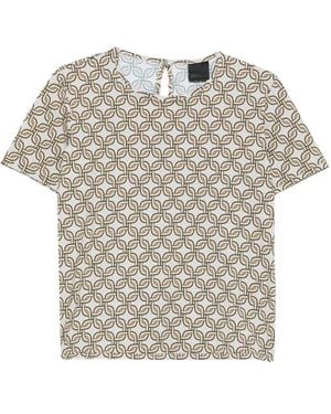 Rrd Geometric-Print Top - White