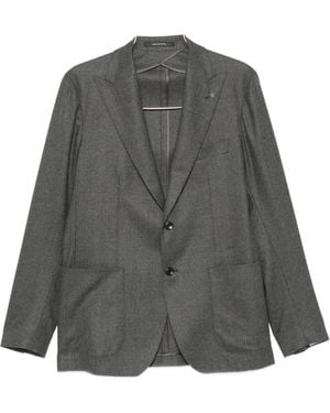 Tagliatore Single-Breasted Notched-Lapels Suit - Gray
