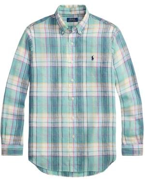 Polo Ralph Lauren Plaid Button-Down Shirt - Blue