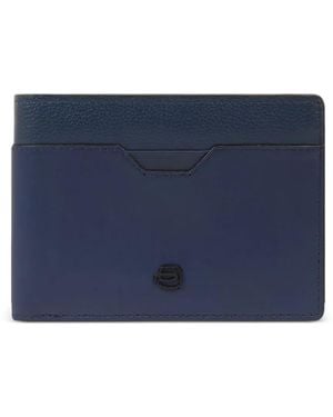 Piquadro Flip-Up Id Window Wallet - Blue