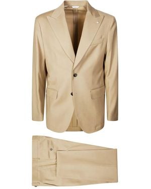 Manuel Ritz Brooch-detail Single-breasted Suit - ナチュラル