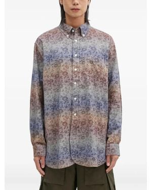 Engineered Garments Floral-Pattern Shirt - Gray