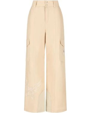 Bogner Ausgestellte High-Waist-Hose - Natur